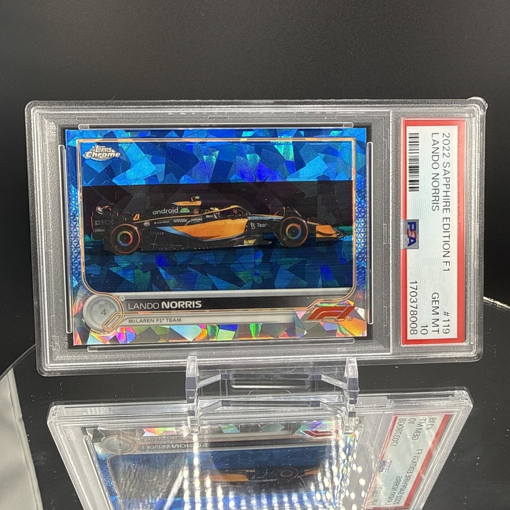 2022 Topps Chrome Sapphire F1 #119 Lando Norris PSA 10 GEM MINT McLaren